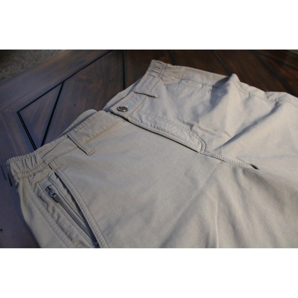 Free Fly Shorts Mens Medium Gray Stretch Chino Elastic Waist Casual 7 Inch